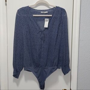 Abercrombie & Fitch Navy Sheer Bodysuit